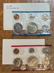 1976 & 1976D United States Uncirculated Coin Sets - Picture 1 of 6