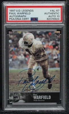 1997 Upper Deck NFL Legends Auto Paul Warfield #AL-67 PSA Authentic Auto HOF - Image 1 of 2