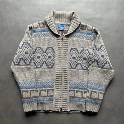 Pendleton Westerly Big Lebowski Cowichan Zip Wool Dude Sweater Cardigan Sz M - Image 1 of 4