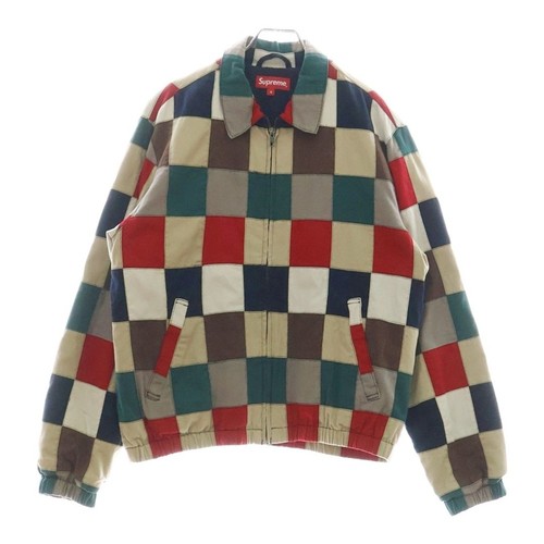 SUPREME 19SS Patchwork Harrington Giacca Zip Up Blouson Multicolore Usato31c