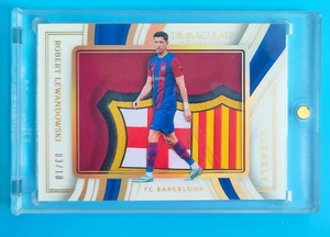 2023-24 Panini Immaculate soccer Robert Lewandowski Clearly Patch 3/10 - Picture 1 of 2