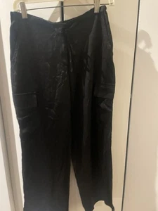 Theory Damenhose Größe Petite schwarz Kordelzug Seide Stil Größe P - Bild 1 von 10
