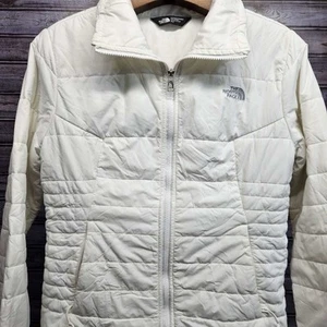 The North Face Womens White Medium Jacket Long Sleeve Pockets Puffer - Picture 1 of 8
