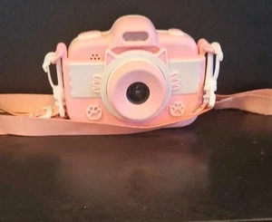 Fotocamera digitale rosa con cinturino custodia in silicone per ragazze vere ragazzi  - Foto 1 di 5