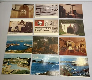 German WW2 Military Hospital & Jersey Vint Postcard Bundle x9 Unposted Rare - Foto 1 di 24