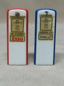 Esso Salt & Pepper Shakers 50's - 60's Advertising Abbies Station Landry Oil Co - Picture 1 of 10
