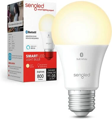 Sengled Smart Bulb Alexa Bluetooth Mesh A19 Dimmable LED E26 60W Soft White NEW - Image 1 of 4