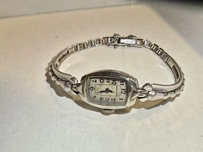 Reloj Hamilton Damas Oro 10K Relleno 17 Joyas - EE. UU. Funcionando -Vintage Foto 1 de 4