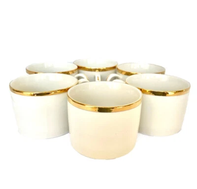 10 xícaras de lata Strawberry Street 6 oz. Aro dourado - Imagem 1 de 4