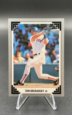 1991 LEAF BASEBALL #164 TOM BRUNANSKY BOSTON RED SOX - Image 1 of 3