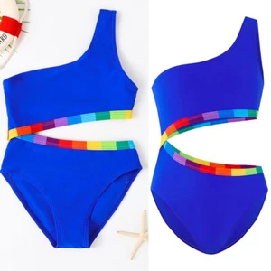 Kids Girls Swimwear Gymnastic Swimsuit Summer Bodysuits Leotard Bathing Suit - Picture 1 of 19
