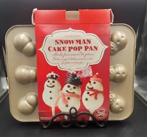 Williams Sonoma Schneemann Weihnachten Cake Pop Backform 2012 Nordic Ware + Rezept - Bild 1 von 3
