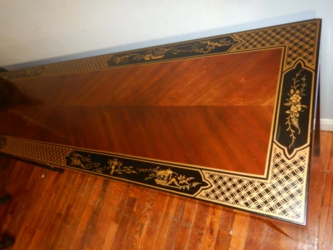 Vintage Et Cetera Drexel Chinoiserie Style Sofa Hall Console Table etcetera Cover