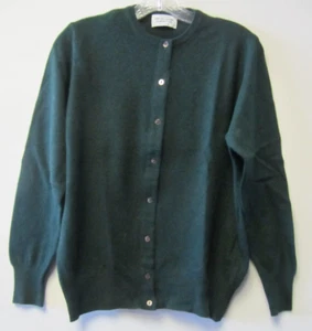 Ladies United Colors of Benetton Forest Green Cardigan Sweater Size S 46 Italy - Picture 1 of 4
