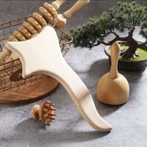 New 6pcs Wooden Therapy Massage Tool Maderoterapia Colombiana Lymphatic Drainage