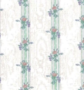 Dolls House Reflections White Miniature Print 1:12 Scale Wallpaper 3 Sheets - Picture 1 of 8