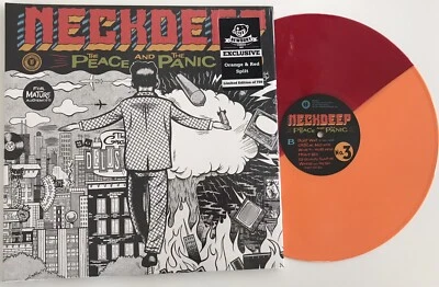 Neck Deep - The Peace & The Panic LIMITED Edition  Orange/Red Split Vinyl LP New - Image 1 of 4