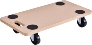 200KG Dolly Trolley Cart Moving Platform Wheeled Wooden Board Transporter Cart - Picture 1 of 7
