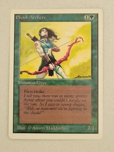 MTG ELVISH ARCHERS Unlimited - NM Rare - Picture 1 of 2