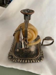 C. 1920 William Adams Sheffield silver plate wax jack chamberstick waxjack - Picture 1 of 4
