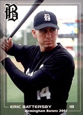 2001 Birmingham Barons Grandstand #3 Eric Battersby Corpus Christi Texas TX Card