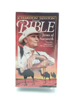 Charlton Heston Presents The Bible JESUS OF NAZARETH VHS New Sealed - Image 1 of 4