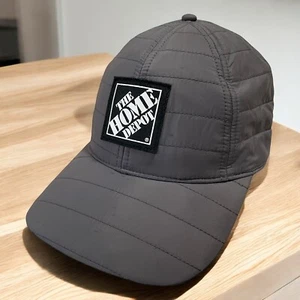 The Home Depot Quilted Hat Cap Gray Patch Logo Puffer Unisex Adjustable OSFM - Picture 1 of 11