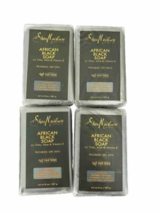 4 Shea Moisture African Black Soap 8oz Sheamoisture - Picture 1 of 2