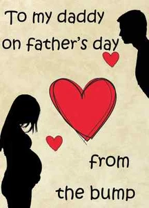 Tarjeta de felicitación personalizada Daddy from bump Happy Father's Dad A5 pidb390 - Imagen 1 de 1