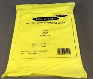 HDPE White Butcher Counter Bags Food Freezer Pinch & Pull Bag - Picture 1 of 5