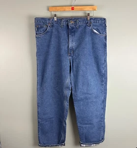 New Carhartt Flannel Lined SF8517 Denim Jeans Men's 44 x 32 Union Made USA Blue - Picture 1 of 11