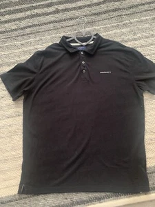 HACKETT GOLF mens black polo shirt size XL In Excellent Condition - Picture 1 of 3