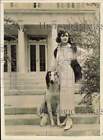 1923 Press Photo Actress Pola Negri Poses With Russian Wolfhound, Los Angeles