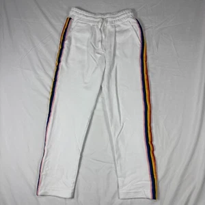 Chinti & Parker French Terry Sweat Pants Lounge Womens XS White Colorful Striped - Picture 1 of 11