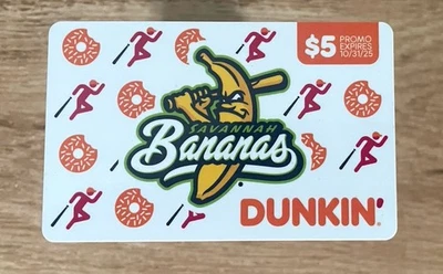 Tarjeta Dunkin Donuts 2024. PLÁTANOS SABANA. Sin valor.  Envío a todo el mundo. Foto 1 de 2