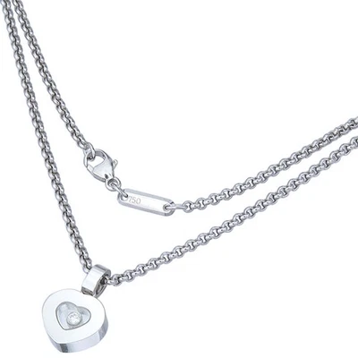 Chopard HAPPY DIAMONDS Kette mit Herzanhänger Diamant 750er Weißgold Box Zert... - Bild 1 von 4