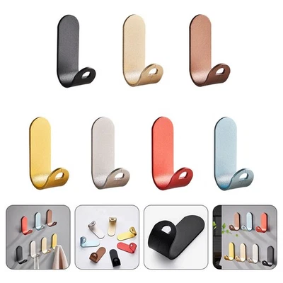  7 Pcs Ganci Per Porta Appendiabiti Adesivi Resistenti Gancio Vestiti - Immagine 1 di 4