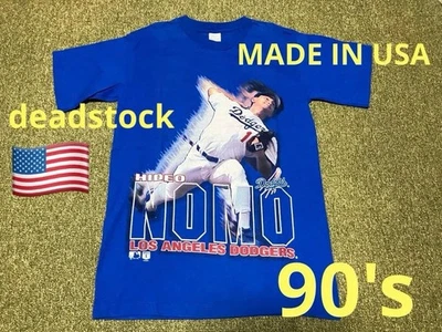 Футболка Champion Hideo Nomo Dodgers Deadstock M неиспользованная 90-е MLB - Изображение 1 из 4