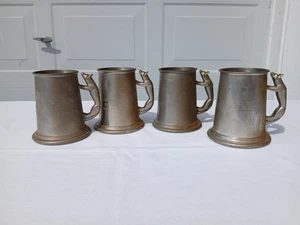 Presentation Souvenir Trophy Shih Tzu Yorkshire Terrier Dog English Pewter Mugs - Picture 1 of 10