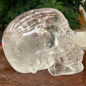 10.34LB Top Natural Transparente Cuarzo Energía Piercing Calavera Tallado a Mano Cristal Reiki - Imagen 1 de 7