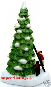 Dept. 56 Lighted Tree with Children & Ladder Retired 1990 Battery Operated 65102 - Picture 1 of 12