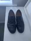 Loake Black Derby Smooth Polished Leather Shoes UK8 EU42  Made in England