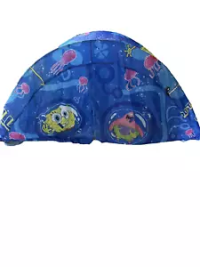 SpongeBob SquarePants Bed Tent Twin Blue Yellow 2009 Puck Light Corded Poles - Picture 1 of 20