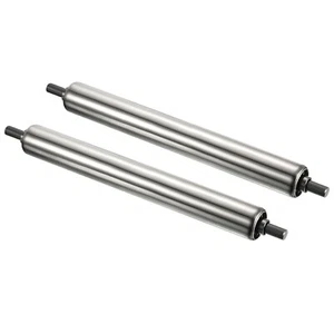 2pcs 1"x8" Stainless Steel Gravity Conveyor Roller Transmission Galvanized End - Picture 1 of 5