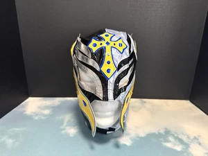 WWE Rey Mysterio Auténtico Gris y Negro Azul Máscara de Lucha Luchador 619 - Imagen 1 de 16