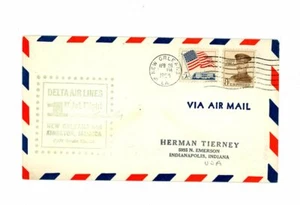 1964 Envelope Delta Air Lines 1st Jet Flight New Orleans & Kingston Jamaica  - Picture 1 of 2
