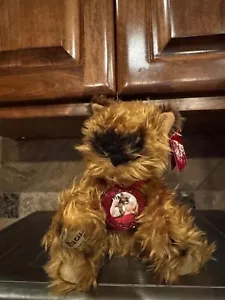 Peluche Victoria's Secret 8" Yorkshire Terrier Lucy con lazo rojo e imagen 2003 - Imagen 1 de 9