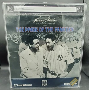 IGS 1983 6.5-6.5 THE PRIDE OF THE YANKEES LASERDISC MOVIE GRADED VMG AMG - Imagen 1 de 3