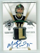 07-08 UD Upper Deck The Cup Signature Patches  Marty Turco  /75  Patch  Auto