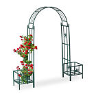 Arco per rose con fioriere laterali, graticolato in metallo, sostegno per rose